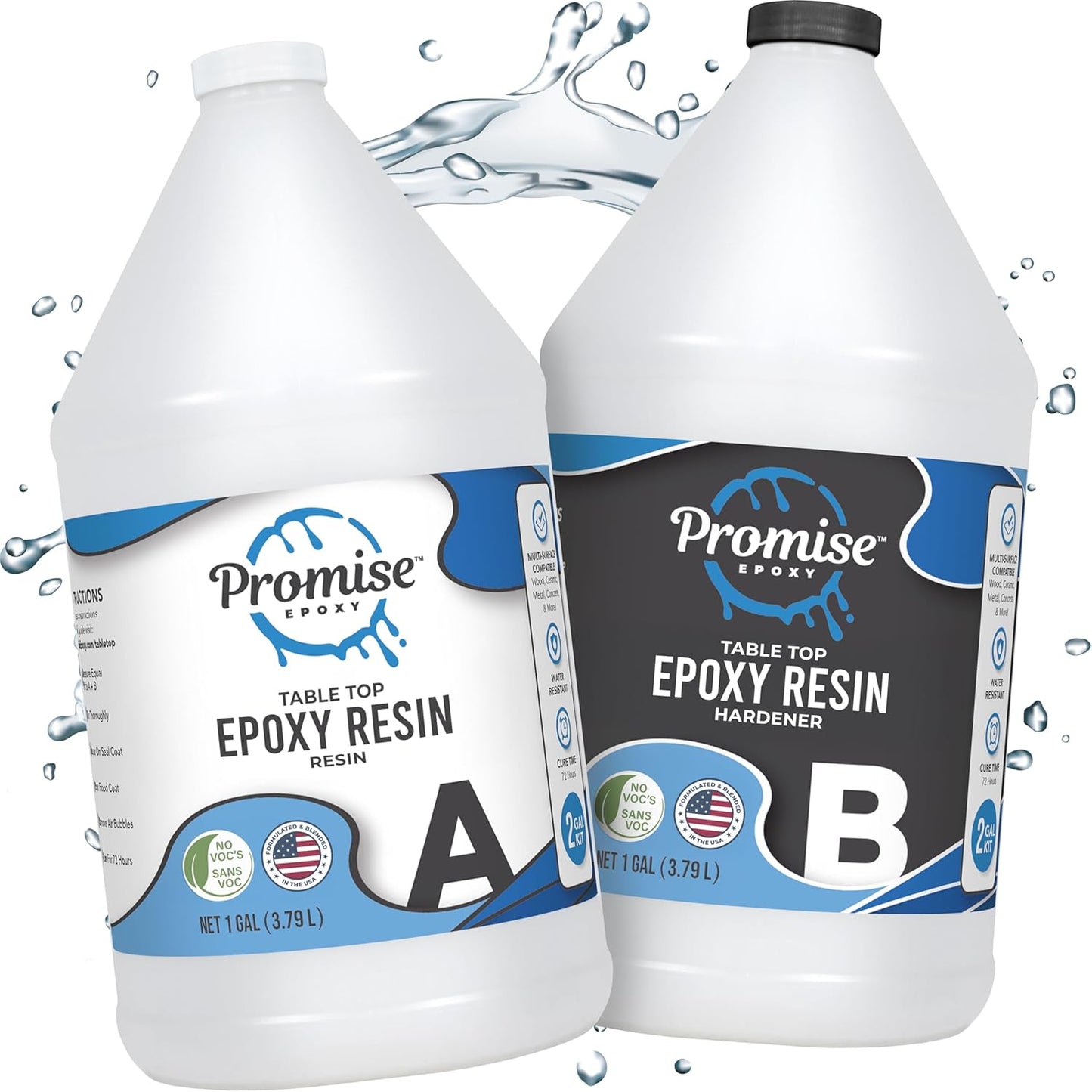 Promise Epoxy Resin Kit - Crystal Clear, Food Safe, Self Leveling
