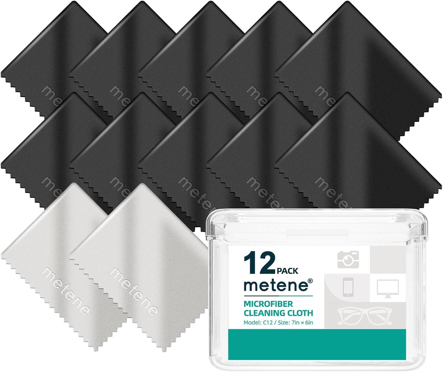Metene Microfiber Cleaning Cloth 12 Pack - Enhanced Cleanliness
