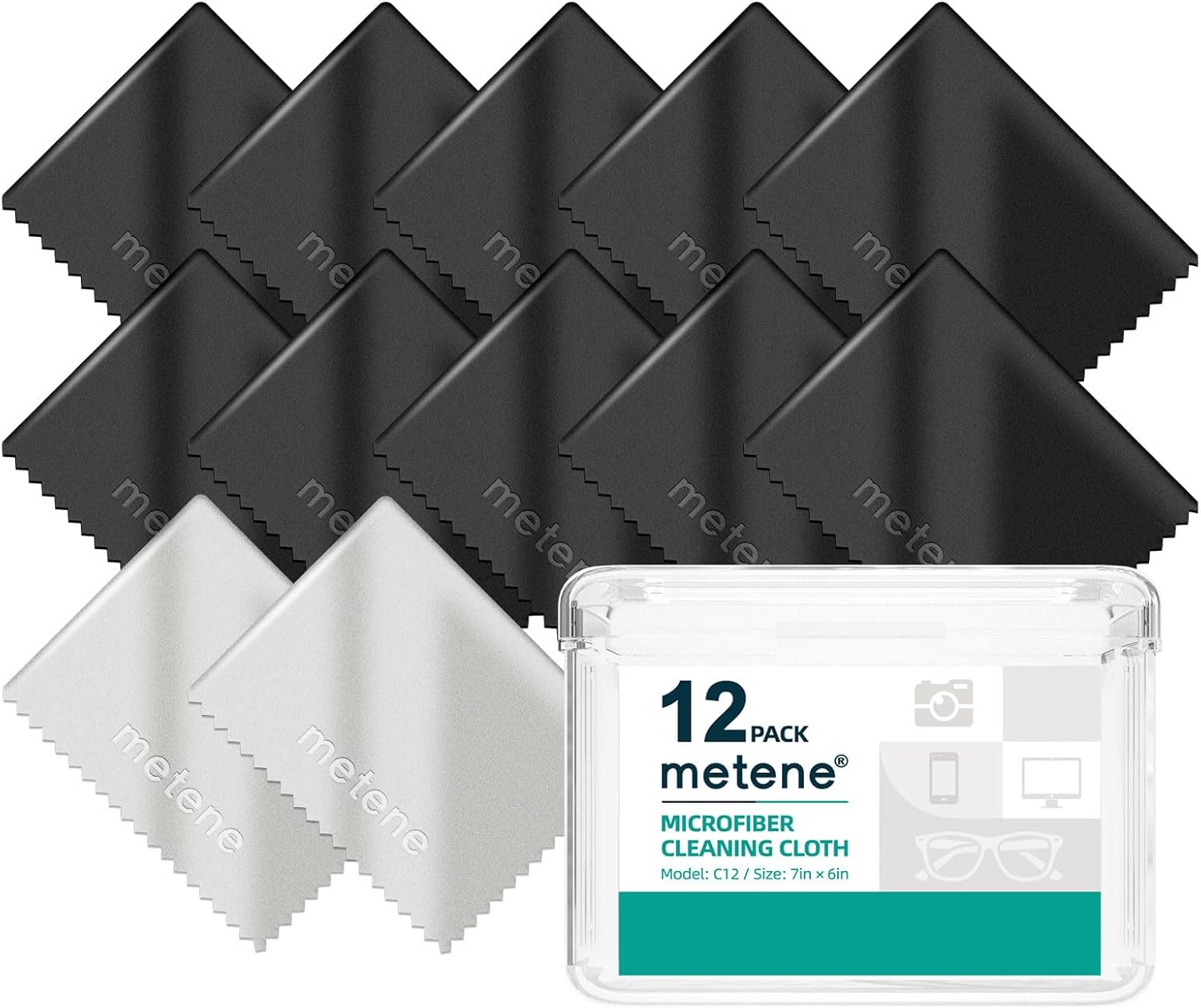 Metene Microfiber Cleaning Cloth 12 Pack - Enhanced Cleanliness