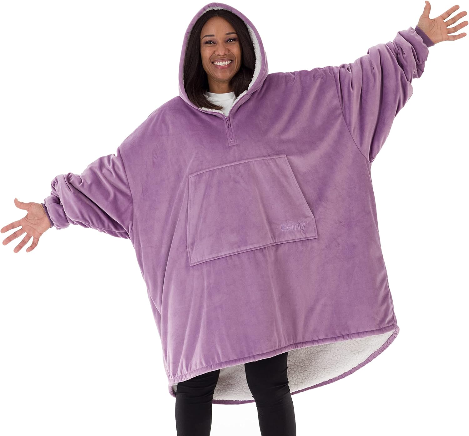 The Comfy Original Sherpa Lined Wearable Blanket for All
