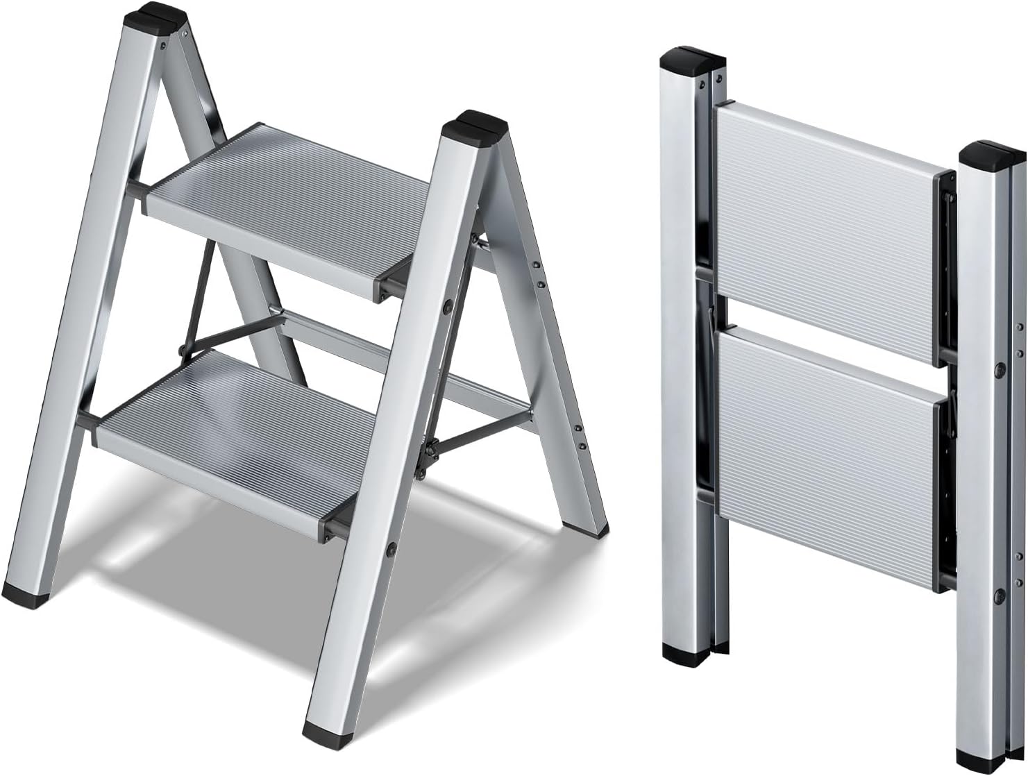 Taranta 2 Step Ladder - Lightweight Folding Step Stool for Home