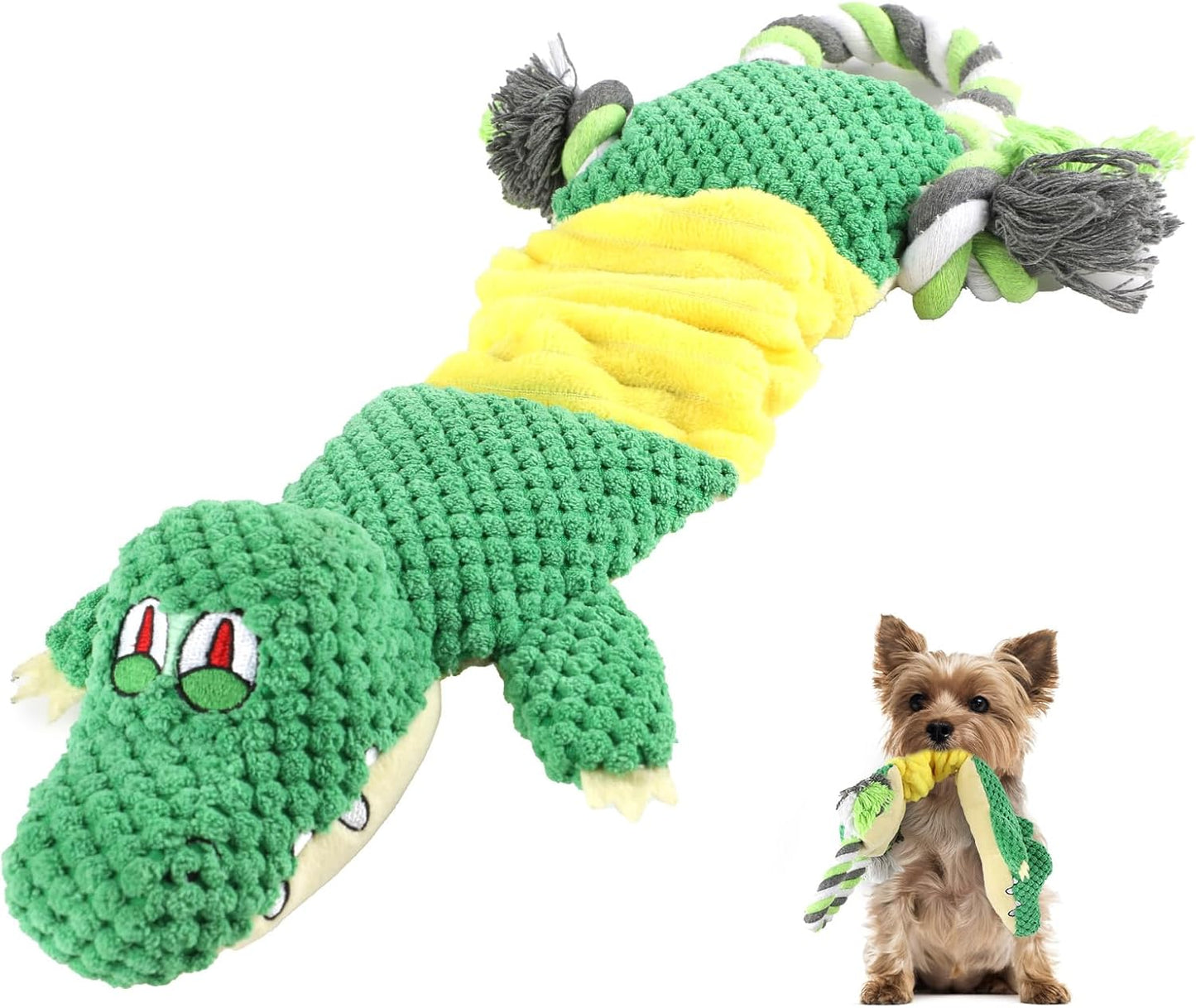 Squeaky Stuffing Free Dog Chew Toy by Jewyow