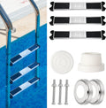 3 Pack Stainless Steel Pool Ladder Steps 18in - Heavy Duty Replacement