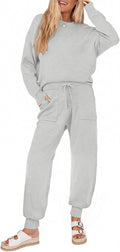 Ekouaer Women's 2 Piece Lounge Set Knit Sweatsuit - Cozy Everyday