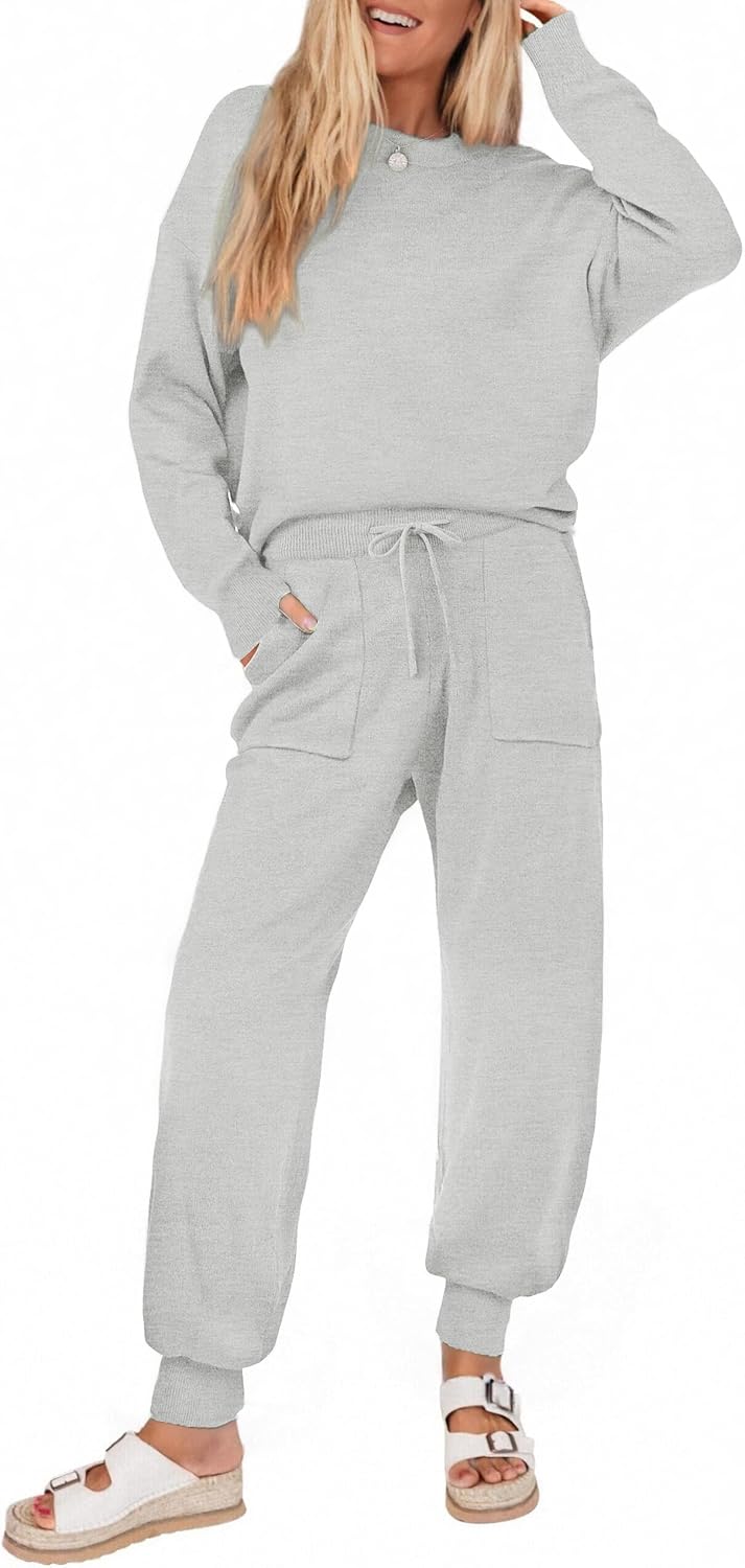 Ekouaer Women's 2 Piece Lounge Set for Cozy Comfort and Style