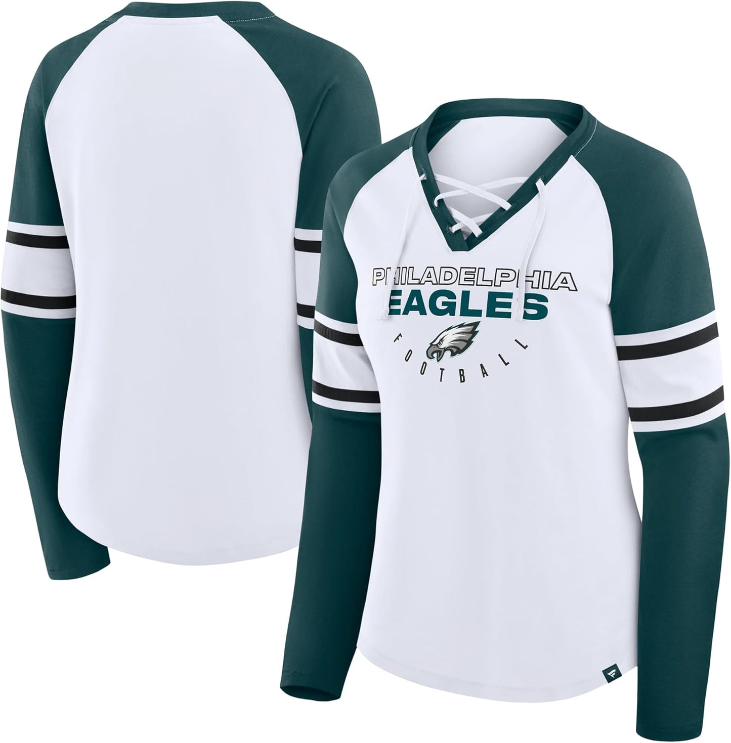 Fanatics Women's NFL Redzone Blitz Package Lace-Up V-Neck Tee