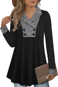 Bebonnie Womens Long Sleeve V Neck Tunic Sweatshirt - Flowy Warm Layer