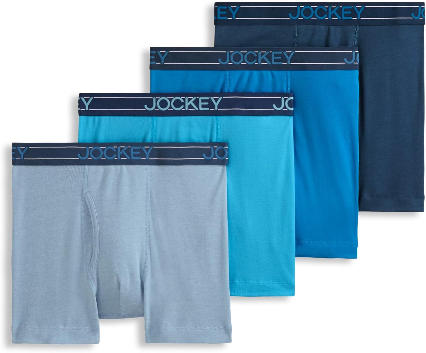 Jockey Men's Lightweight Cotton Blend 5in Boxer Briefs - 4 Pack