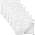 Muslin Burp Cloths 6 Pcs 20 x 10 in - Soft 6-Layer Absorbent Set