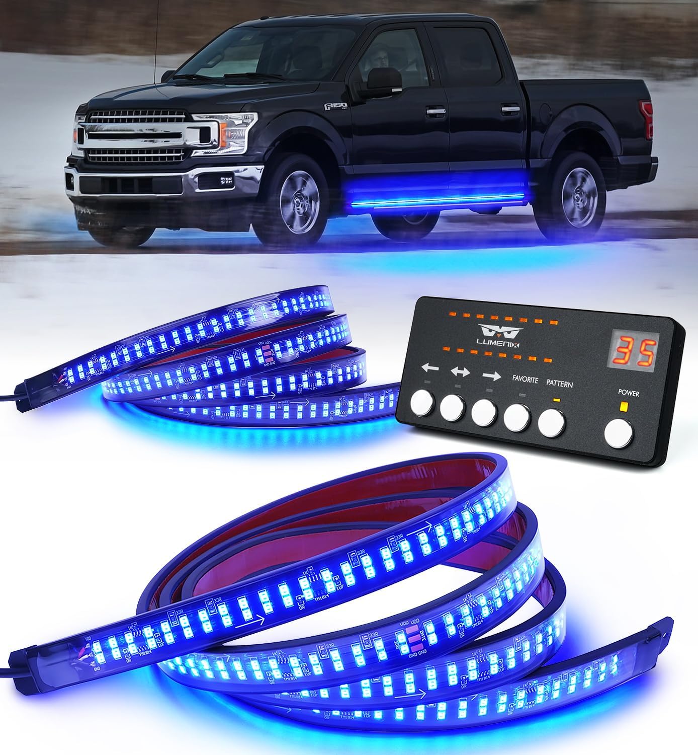 LUMENIX 70 Inch Emergency Strobe Lights for Safety Vehicles