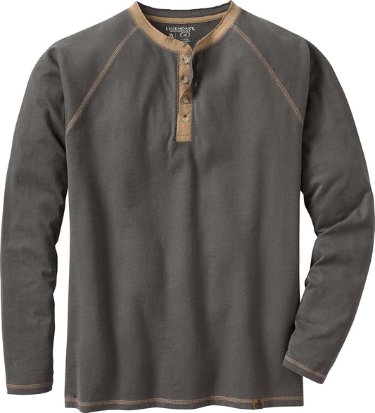 Legendary Whitetails Men's Long Sleeve Henley Shirt for Comfort