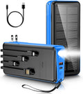 Portable Charger with Built in Cable and Wall Plug 50000mAh - High