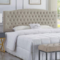 24KF Upholstered Tufted Linen Headboard King/CA King - Comfortable