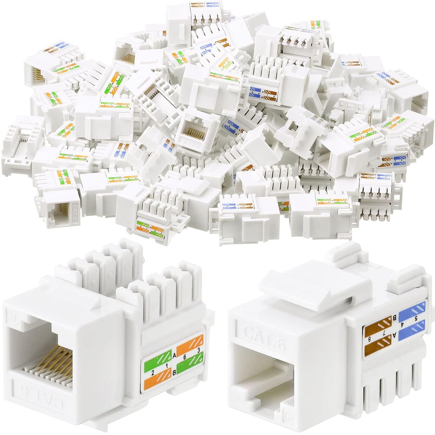 Hoteam Cat6 Cable RJ45 Keystone Jack for Secure Connections