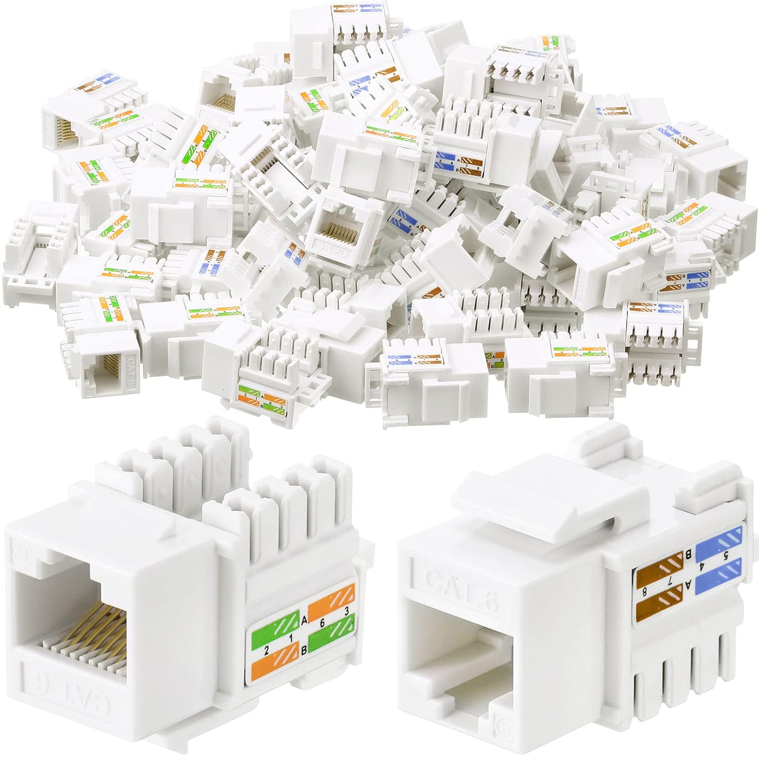 Hoteam Cat6 Cable RJ45 Keystone Jack for Secure Connections
