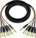 8-Channel 1/4 in TRS to TRS Snake Cable 10ft - Compact Multi-Channel