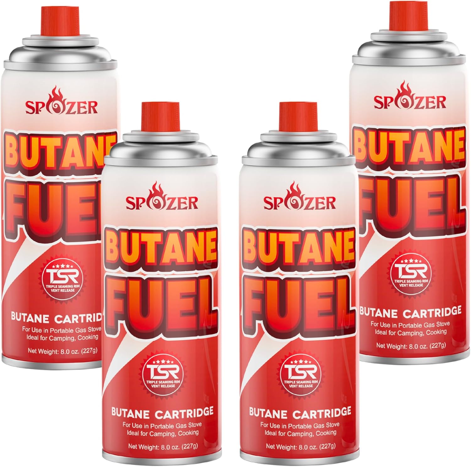 Refill Your Adventure: Pure Butane Gas for Stove, Torch - 4 Pack