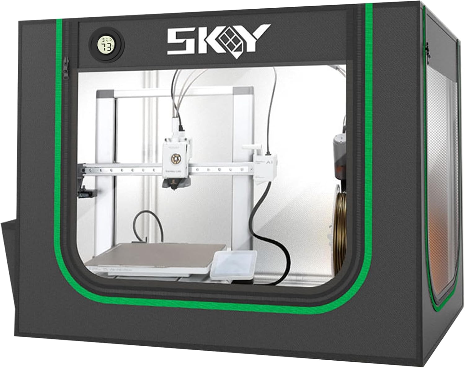 3D Printer Enclosure for Bambu Lab A1 with LED Light and More