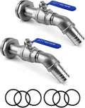 Drum Faucet for 55 Gallon Drum - Stainless Steel 2 Pack, No Leaks