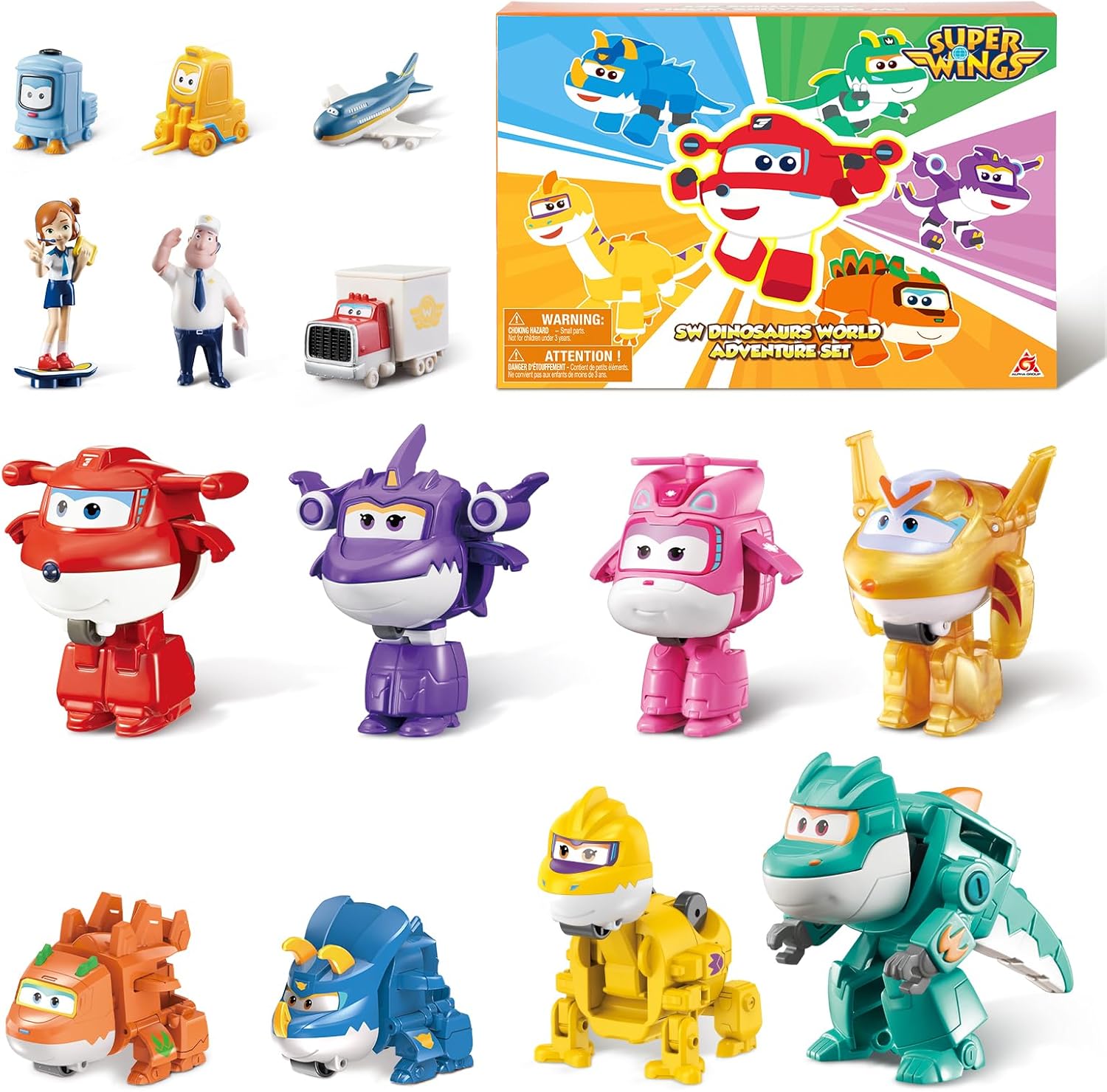 Super Wings 14-Pack Transforming Toys for Kids Ages 3 Up