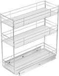Pull Out Spice Rack Cabinet Organizer 3-Tier Slide Out - Slim Storage