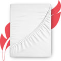 1000 TC Egyptian Cotton Queen Fitted Sheet - 22in Deep Pocket White
