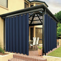 150W x 95L Navy Waterproof Outdoor Curtains - Thick Privacy Panel