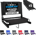 Sports Unlimited Bleacher Chairs with Back Support and Cushion