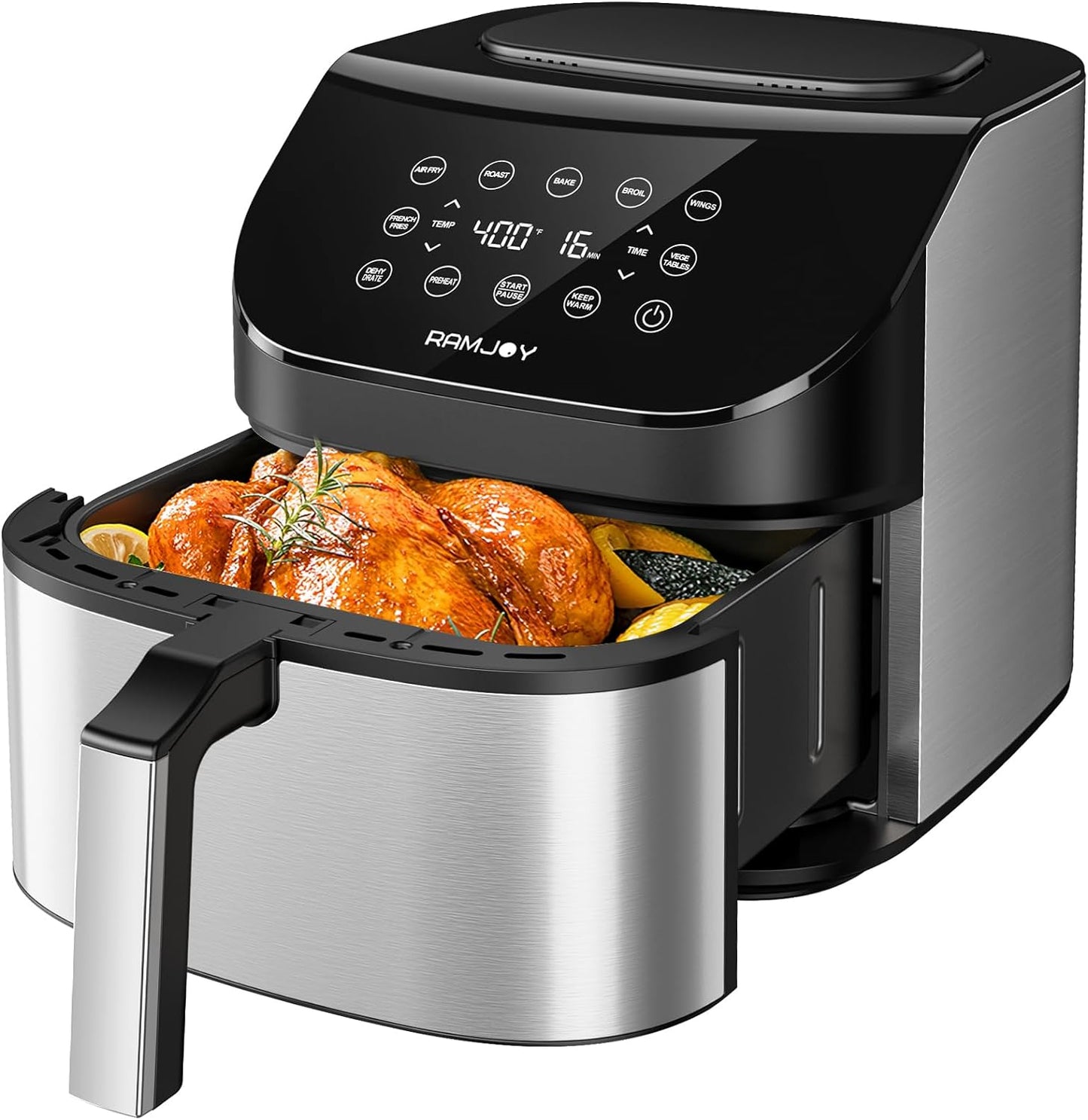 RAMJOY 10-in-1 Air Fryer | Large Capacity, Nonstick Basket