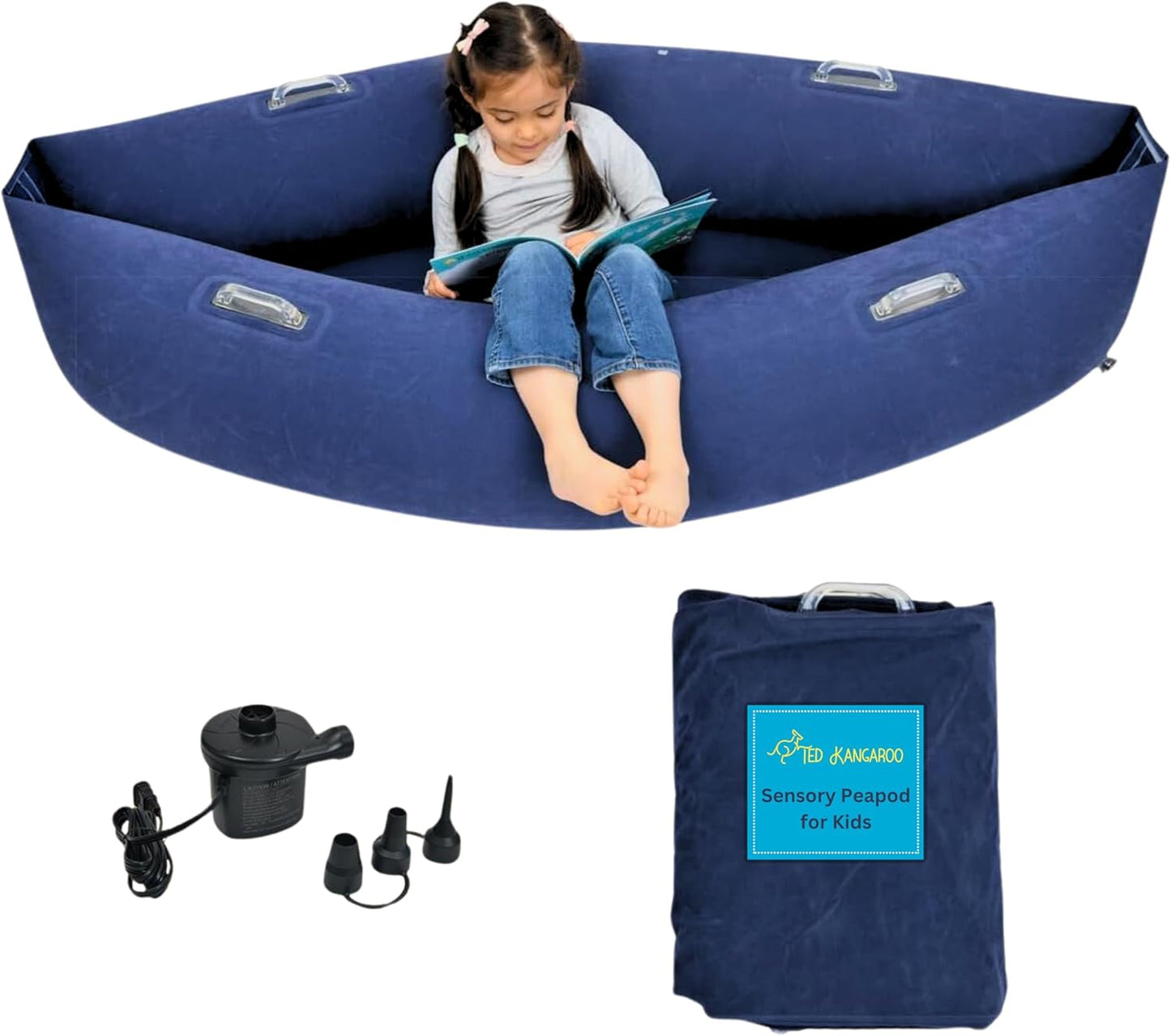 Sensory Chair for Kids - Inflatable Peapod with Air Pump