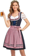 Oktoberfest Dirndl Dress Women 3-Piece Blue Polka Dot - Classic Fit
