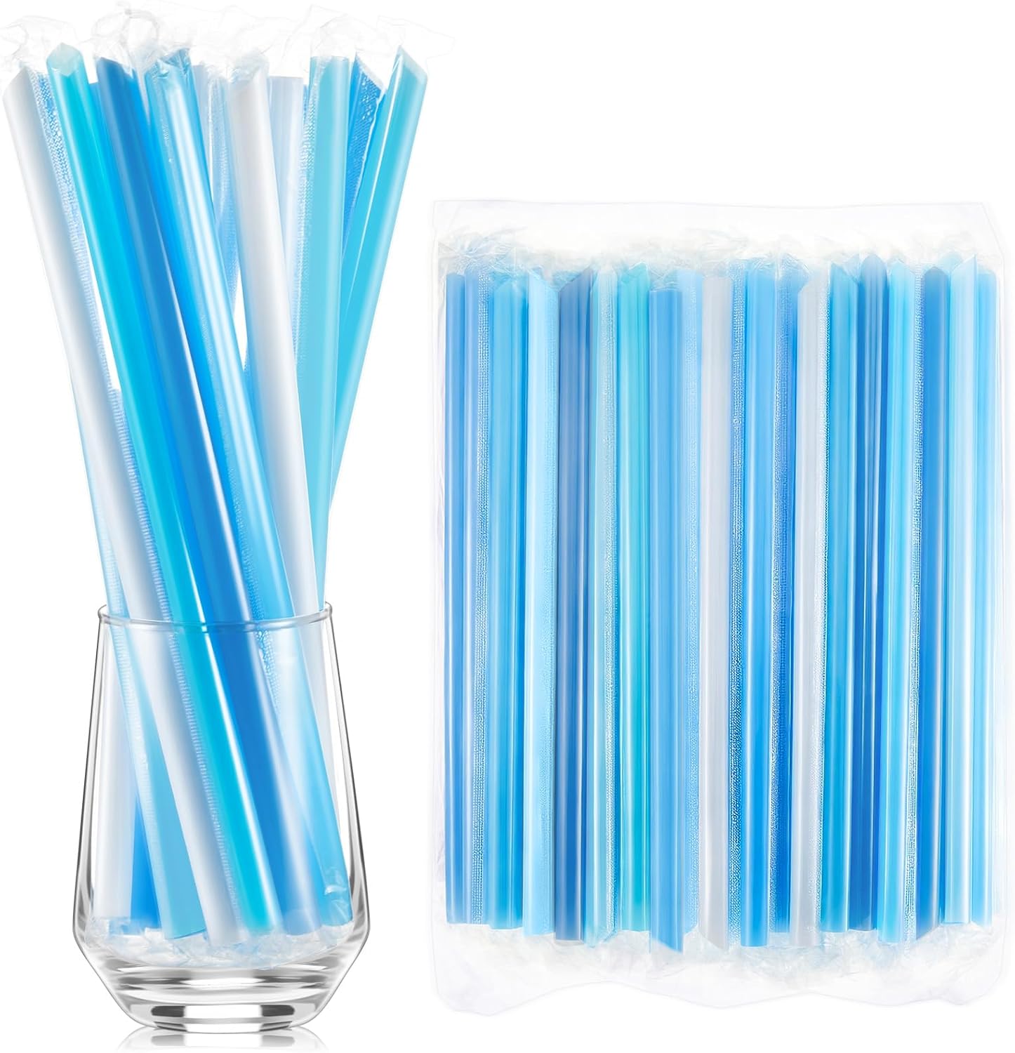 Jumbo Smoothie Straws Bulk for Milkshakes and Bubble Tea