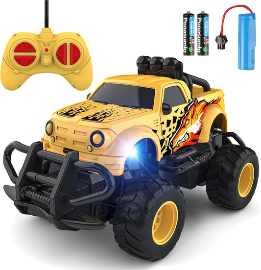 Mini RC Car for Boys 3-7, Fun Xmas Gift (Yellow)