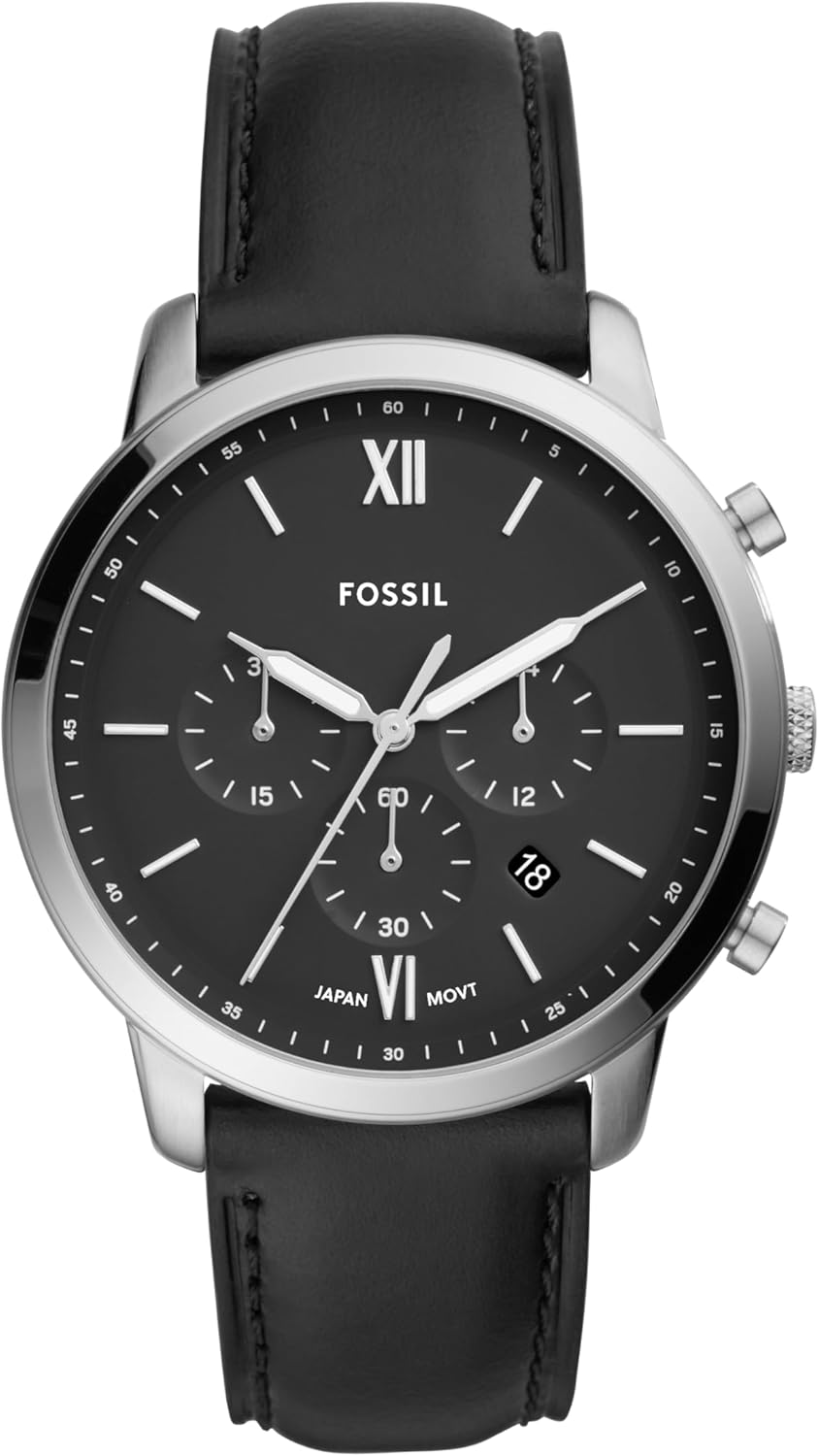 Fossil Men's Neutra Quartz Chronograph Watch with Leather Band