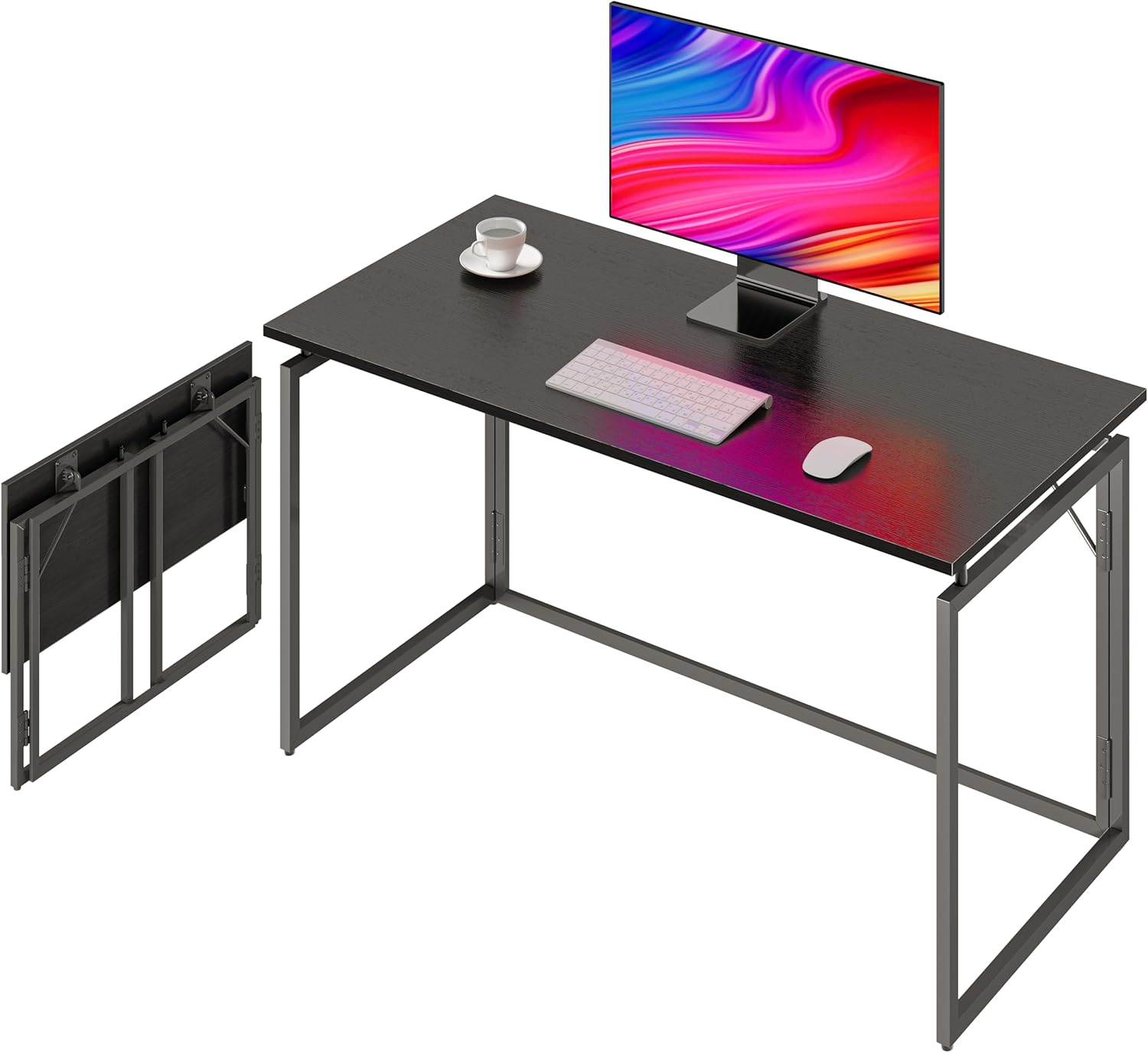 Folding Desk 40 Inch - Compact Space Saving Table for Work