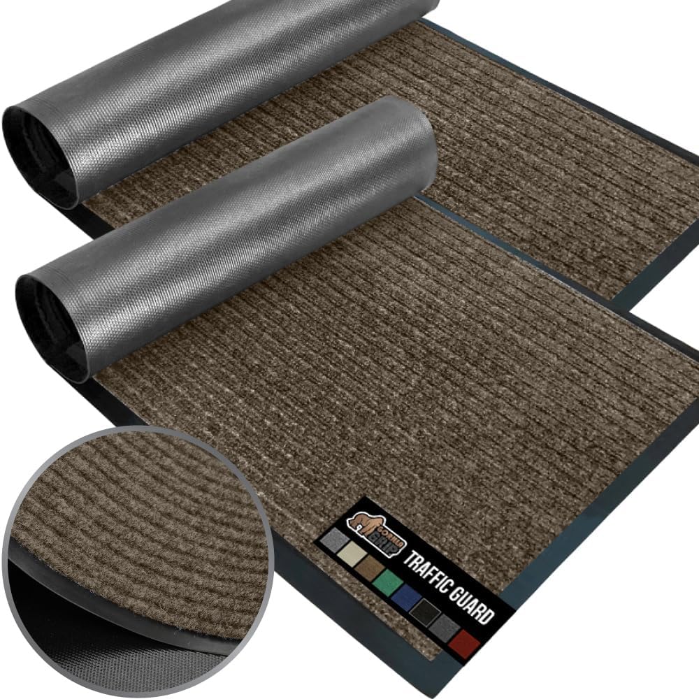 GORILLA GRIP Traffic Guard Doormat - Heavy Duty Waterproof Mats