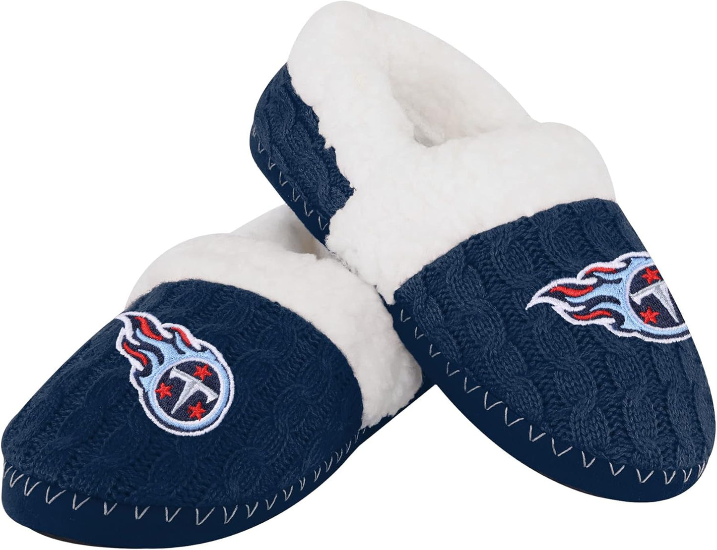FOCO Women's NFL Team Color Moccasin Slippers for Comfort