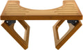 Bamboo Toilet Stool 8.5 in Foldable Squat Stool - Space Saving