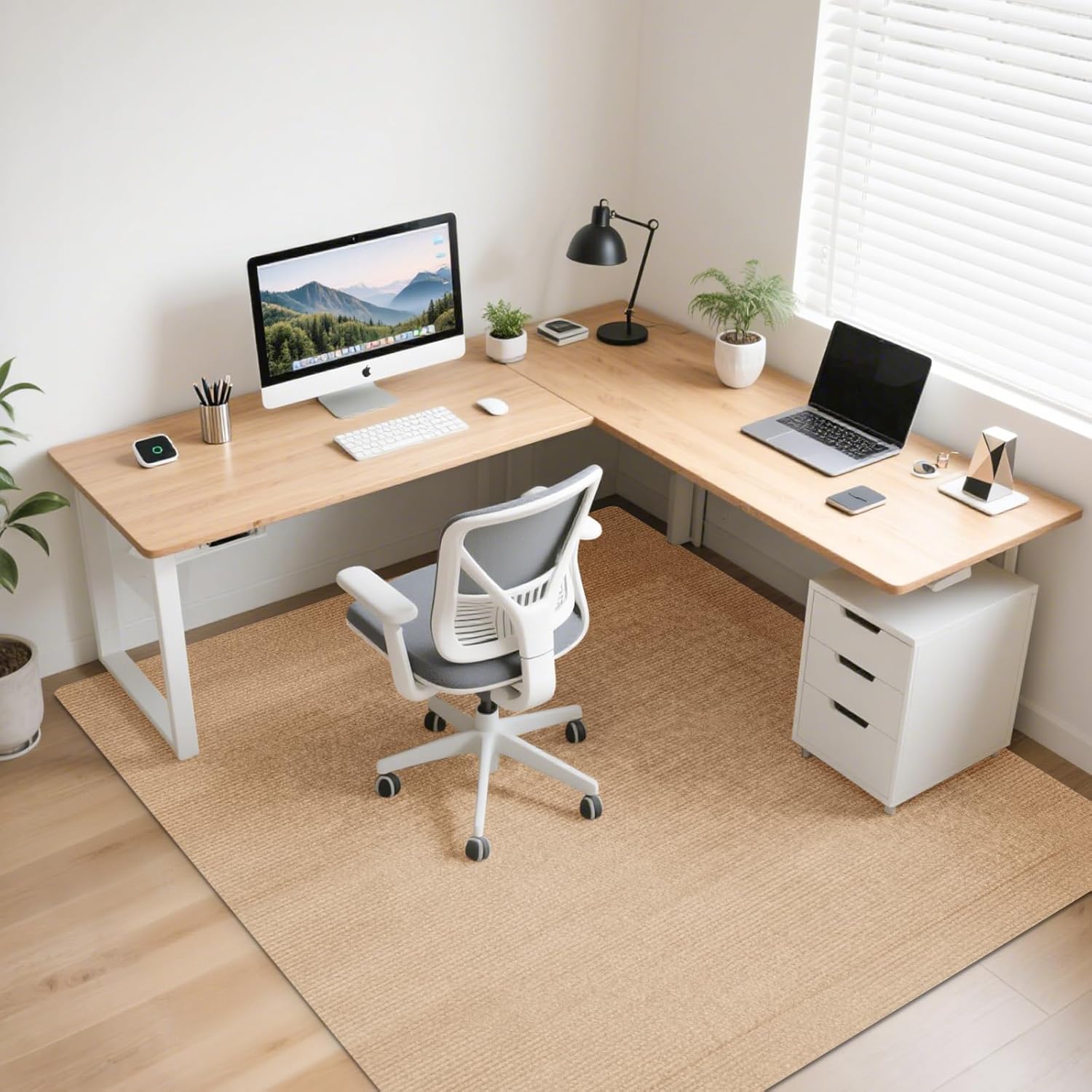 Durable Office Chair Mat for Hardwood Floors 63in x 51in