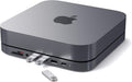 USB C Hub Stand for Mac Mini - Space Gray, 6-in-1 Expansion