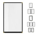 Goodsmart Restaurant Menu Covers 25 Pack Black 2-View - Durable