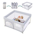 BABELIO Foldable Baby Playpen: No Assembly, Portable Safety for Kids