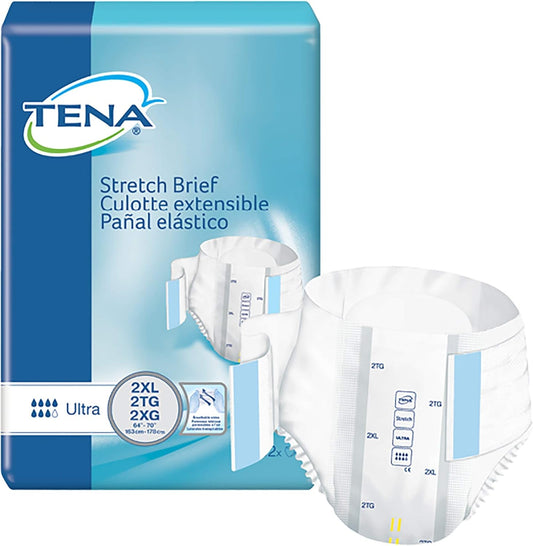 TENA Stretch Ultra Briefs - Heavy Absorbency, 2XL, 32 ct