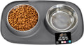 4 Cup Feeding Mat Set - GORILLA GRIP Waterproof Silicone Bowl Combo