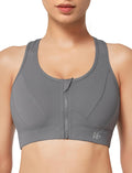 Yvette Zip Front Sports Bra High Impact - Easy On/Off Support