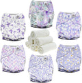 Mama Koala 3.0 Cloth Diapers 6 Pack - Slim Fit, Reusable Inserts