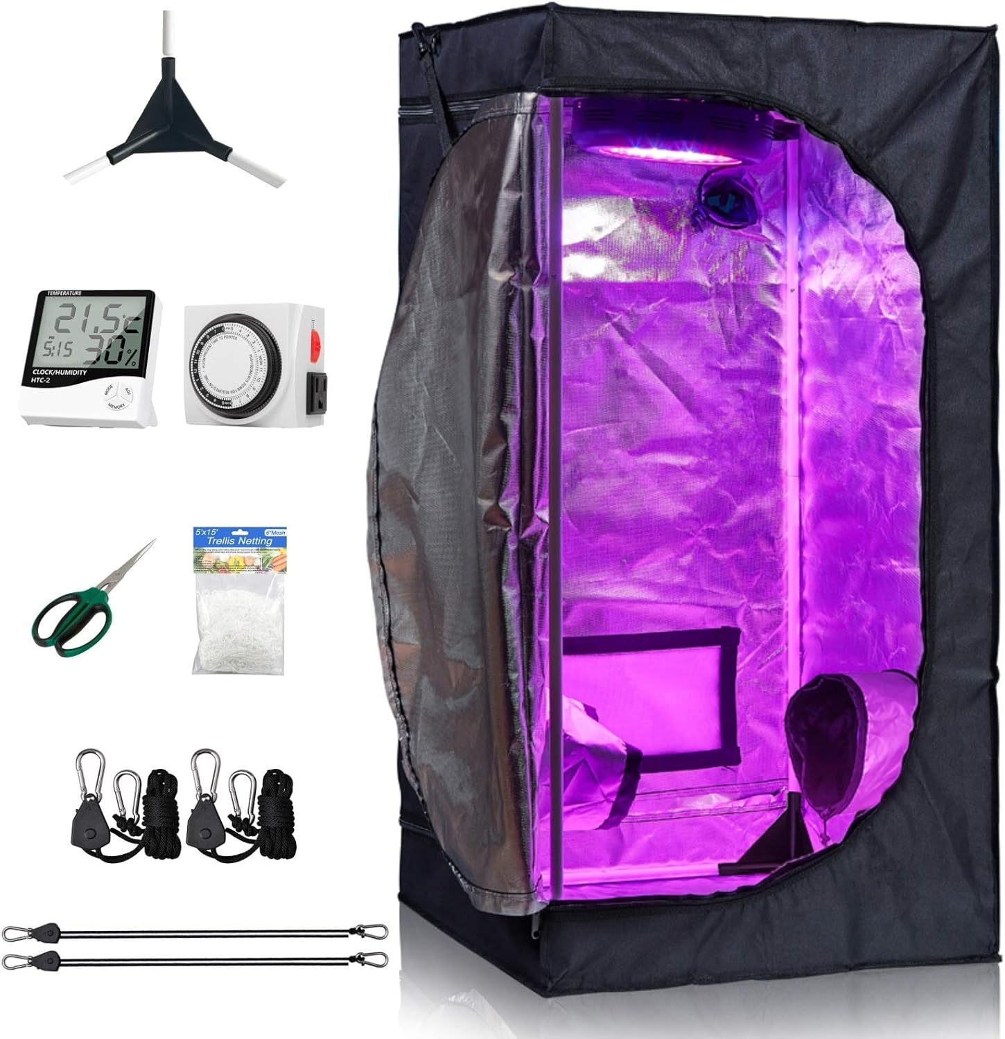 Hydroponic Grow Tent Kit + Accessories - CDMALL