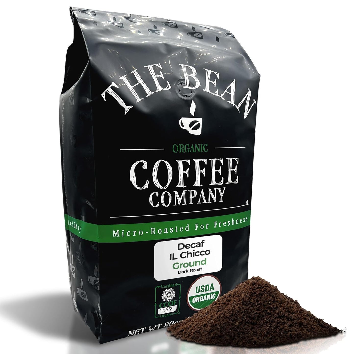Organic Water Processed Decaf IL Chicco Dark Roast Coffee 5-Pound