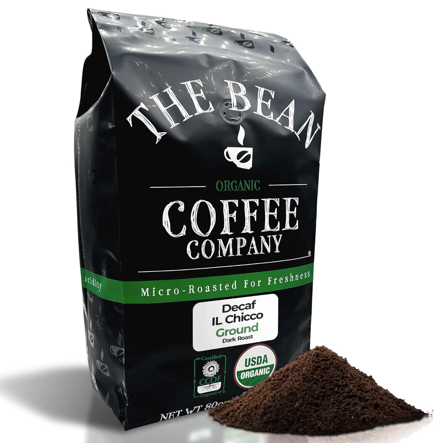 Organic Water Processed Decaf IL Chicco Dark Roast Coffee 5-Pound