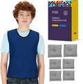 Weighted Sensory Compression Vest for Kids - Navy/Grey Calming Fit